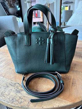 Tory Burch Blake Small Tote Green Leather
